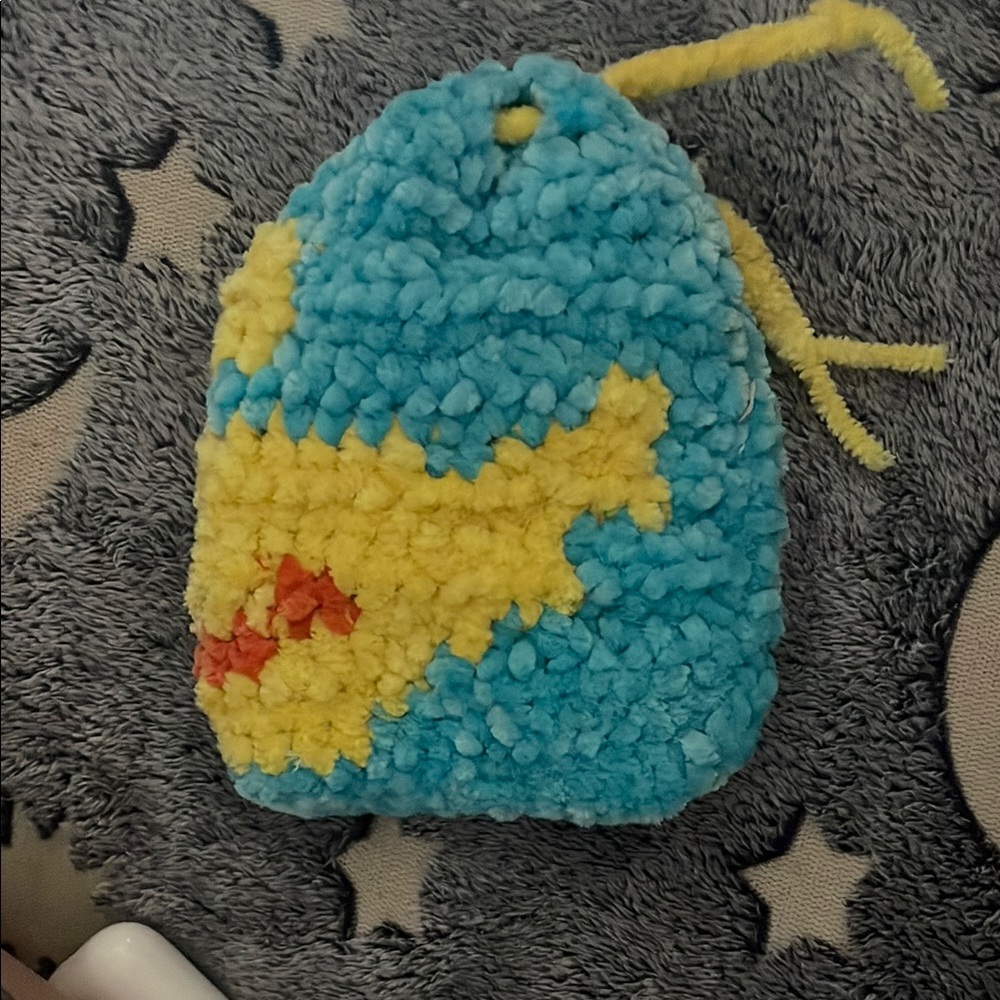 Colorful Handmade pouch  with Abstract Design - Picture 2 of 3
